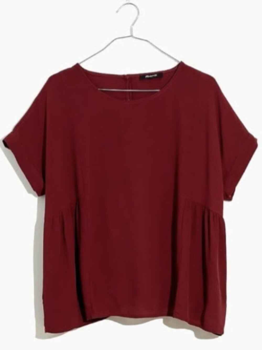 Madewell Cuffed-Sleeve Shirred Top